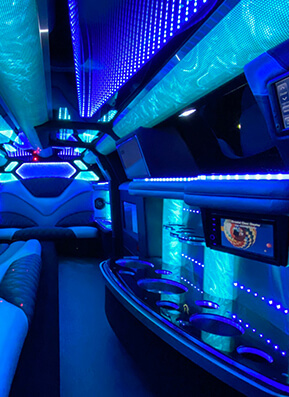 leather seating in limo