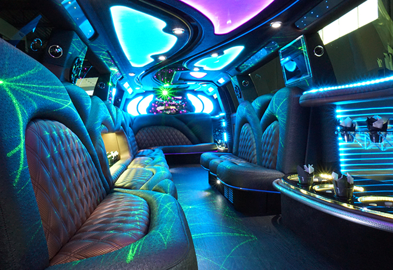strobe lights in limo